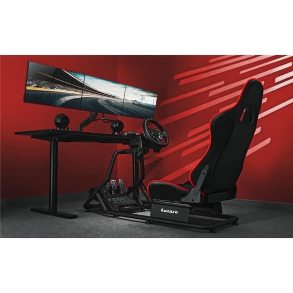 Simuleringscockpit - HUZARO - SPEED 6.0 - Simracingchassi - Ergonomisk säte - Multiplattformskompatibel