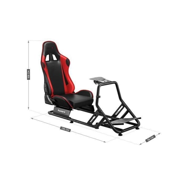 Simuleringscockpit - HUZARO - SPEED 6.0 - Simracingchassi - Ergonomisk säte - Multiplattformskompatibel