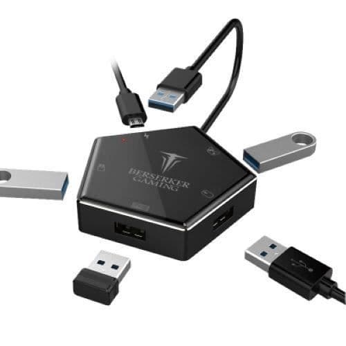 Konverter Game 4 Porter USB 3.0 GAME KONVERTER SVART G1 för N-Switch-PS 5,4,3 / Xbox-one HERMOD
