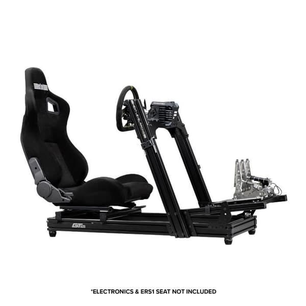 Cockpit Simracing - Next Level Racing - GTElite Lite - Aluminium Svart - Sido- och Framsida Montering - Hållbar