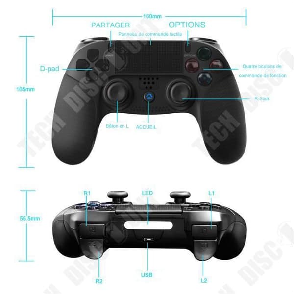 TD® Gamepad kylning och kylning 4000 mAh handtag fäste grepp sex fingrar mobiltelefon grepp