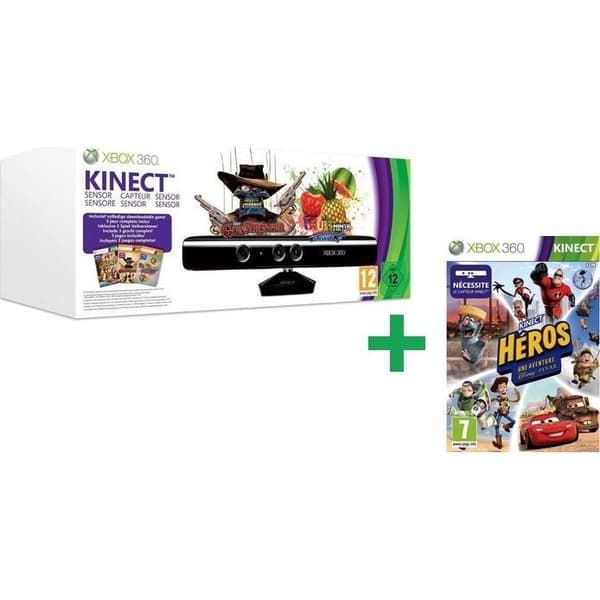 Kinect Xbox 360 + Kinect Hero Bundle- USED