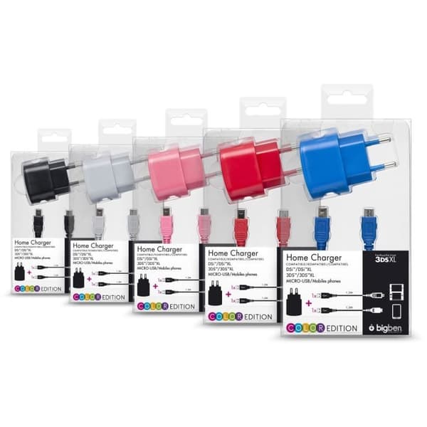 ADAPTER / 3DS XL konsoltillbehör Svart, Blå, Rosa, Vit