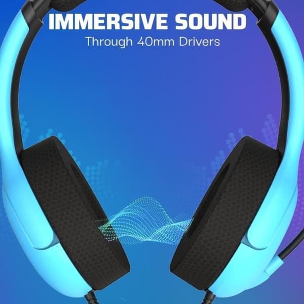 Trådbundet headset - Airlite - Neptunblå - Kompatibelt med PS4/PS5 - Bommikrofon - Over-Ear-huvudband