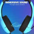 Miniatyrbillede 6 af 6: Trådbundet headset - Airlite - Neptunblå - Kompatibelt med PS4/PS5 - Bommikrofon - Over-Ear-huvudband