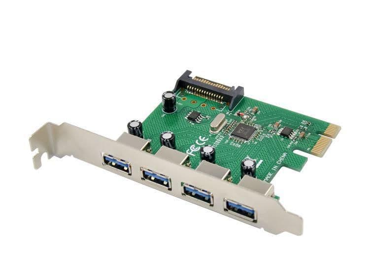 MicroConnect USB 3.0 4 port PCIe card Main chip : VL805 USB3.0 ports x 4