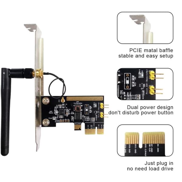 Dator Fjärrstyrning Remote Boot Card för Alexa / Google Home