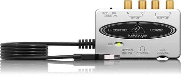 Behringer UCA202 äänitysliitäntä