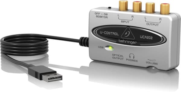Behringer UCA202 äänitysliitäntä