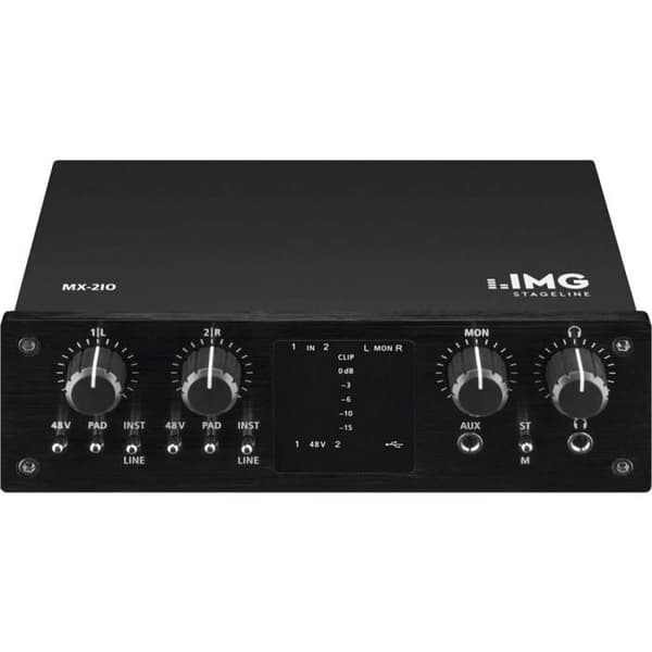 Ljudgränssnitt - IMG STAGE LINE - MX-2IO - 2 kanaler - USB - Vit