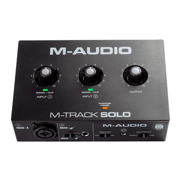 M-AUDIO MTRACK-SOLO - 2-kanals ljudkort 1 combo-ingång + instrument-/linjejackingång