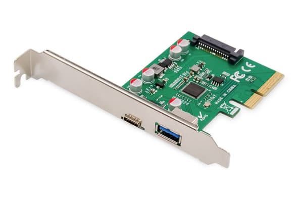Digitus PCIe-kort, USB Type-C™ + USB-A Grøn