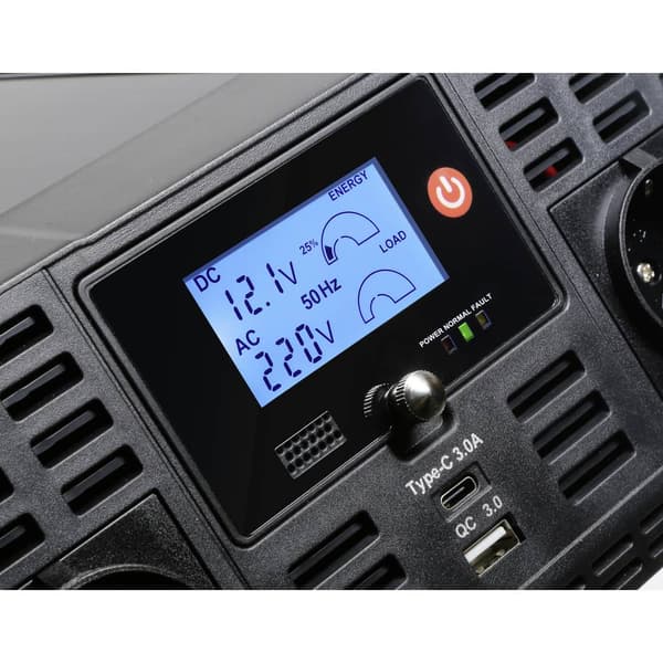 Technaxx Växelriktare TE20 2000 W 12 V/DC - 230 V/AC