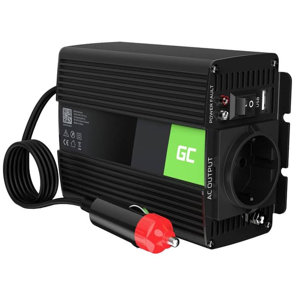Green Cell Växelriktare INV06 150 W 12 V - 230 V Svart