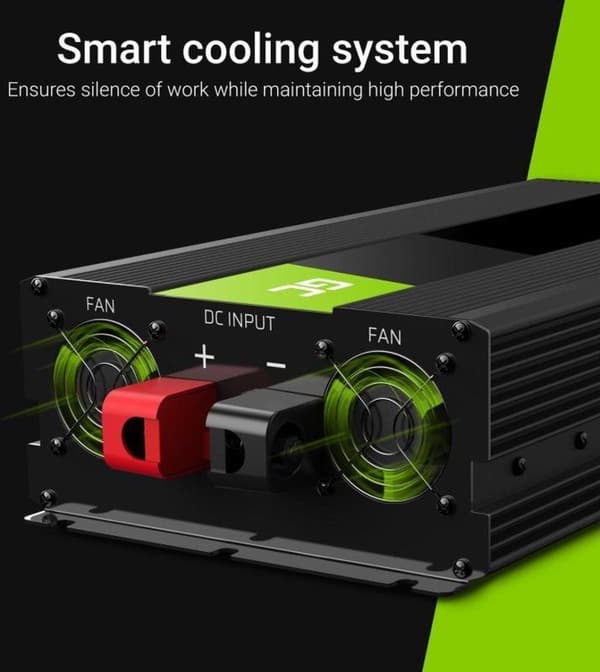 Green Cell INV11 strømadapter/inverter Auto 2000 W Sort