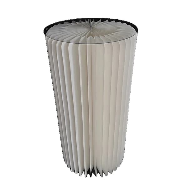Romersk Søjle Kagestativ, Foldedesign, Bryllupsdekoration, Hvid (D30CM H60CM)