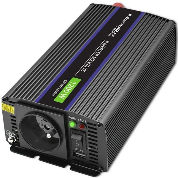 Qoltec Monolith -virtalähde/invertteri Auto/Sisäkäyttöön 600 W Musta