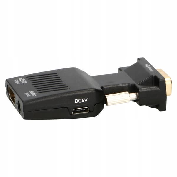 ADAPTER KONVERTERARE VGA D-SUB TILL HDMI + LJUDLJUD