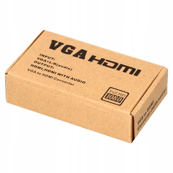 ADAPTER KONVERTERARE VGA D-SUB TILL HDMI + LJUDLJUD