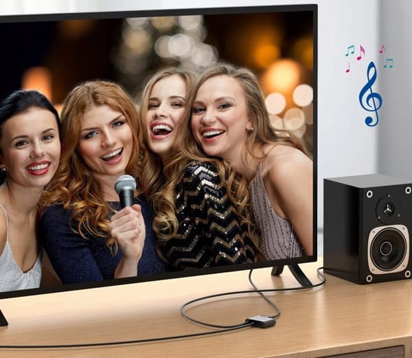 ADAPTER KONVERTERARE VGA D-SUB TILL HDMI + VGA + LJUD