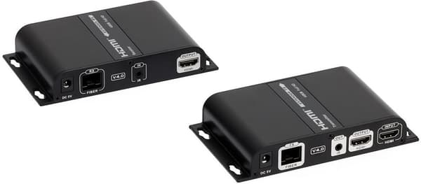 HDMI till fiberoptisk omvandlare med fjärrkontrollförlängare Signal H3608