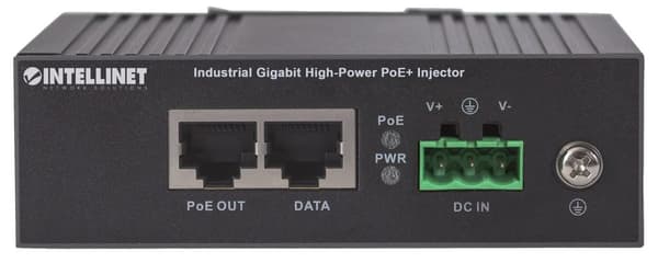 Intellinet Industrial Gigabit Ultra PoE-injektor, 1 x 60 W-port, IEEE 802.3bt/at/af Power over Ethernet (Ultra POE/PoE+/PoE), metallhölje