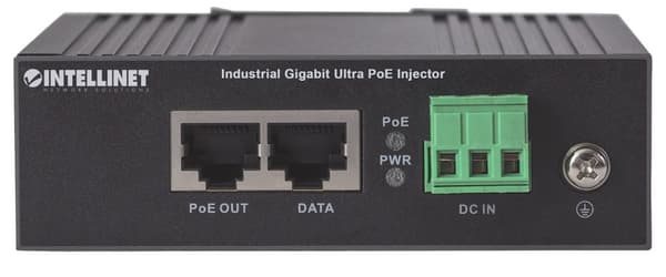 Intellinet Industrial Gigabit Ultra PoE-injektor, 1 x 60 W-port, IEEE 802.3bt/at/af Power over Ethernet (Ultra POE/PoE+/PoE), metallhölje