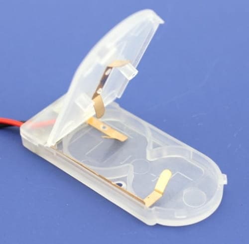 Holder med afbryder til to CR2032-batterier