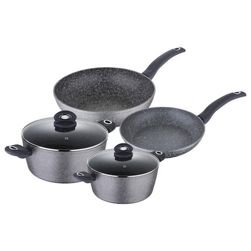 Kastrullset Bergner Orion Grå Aluminium Smitt aluminium (6 pcs)