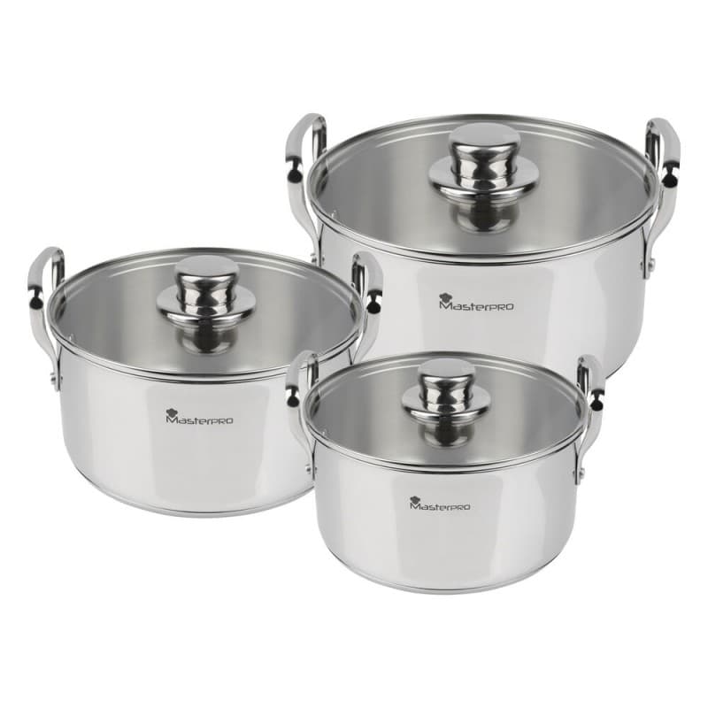 Kastrullset Masterpro SMART MP Rostfritt stål (6 pcs)