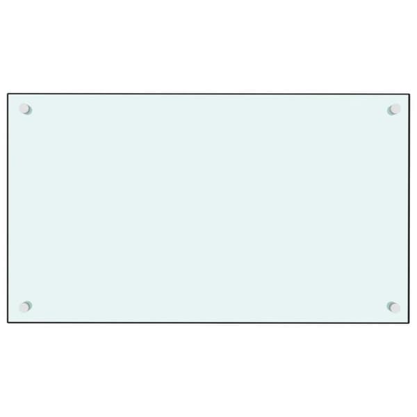 Stänkskydd 2 st vit 70x60 cm härdat glas