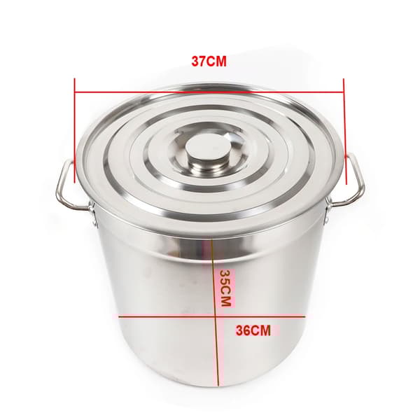 Rostfritt Stål Kokkärl, Hög Kapacitet 35L/50L/70L, Hållbart Material,50L
