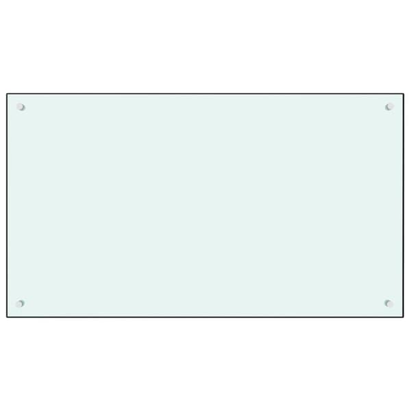 Stänkskydd vit 100x60 cm härdat glas