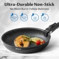 Miniatyrbild 3 av 5: Induktionskastrullset, Non-Stick-beläggning, Miljövänligt material,svart, Set över fem delar