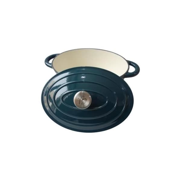 BAUMALU stegepande 30 cm - Oval form - Blågrøn