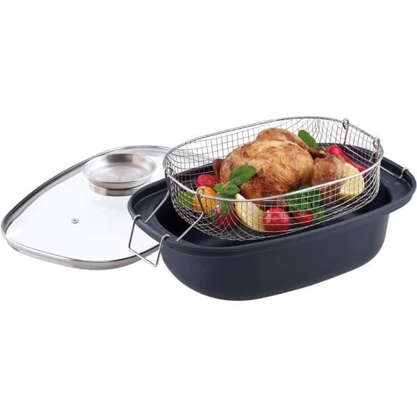 Aroma gryde med stegekurv - GSW - 414593 - Kulstofstål - 4 L / 32 cm - Alle kogeplader inklusive induktion