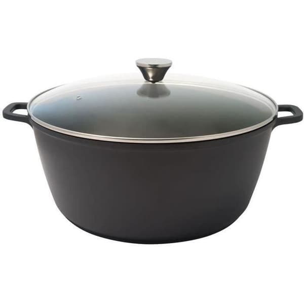 Høj slowcooker + glaslåg - 13,4 liter Ø 36 cm