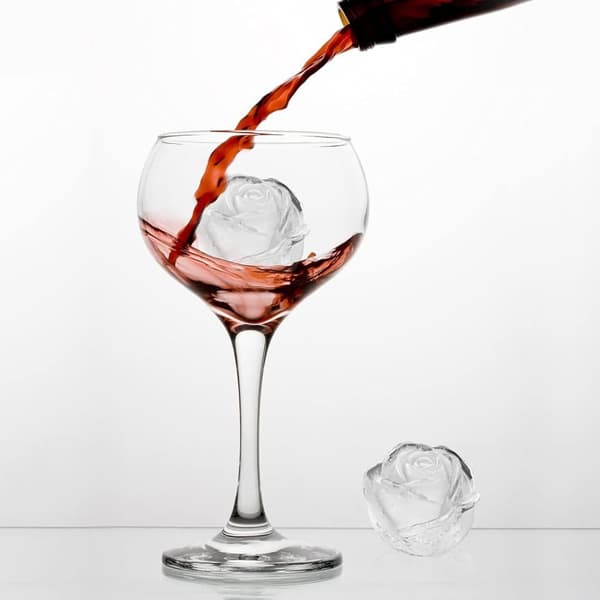 Premium silikone isform – 3 roser og 3 diamanter | Store isterninger, der er nemme at frigive, til whisky og cocktails og juice