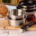 Pikkukuva 3 / 4: Keittoastiasto - Induktio - MENASTYL - 7930018 - Ruostumaton teräs - 6 osaa - Irrotettava kahva - Harmaa