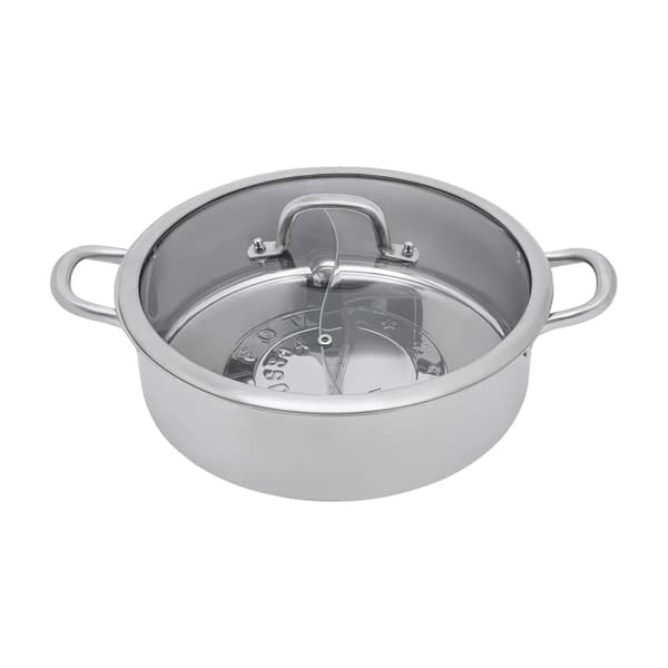 Rostfritt Stål Hot Pot, 30 cm Inre Diameter, Modern Stil,Silver