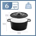 Pikkukuva 2 / 2: Velaze Dutch Oven, 6 QT kapasiteetti, ympäristöystävällinen valurauta,MUSTA, 5L