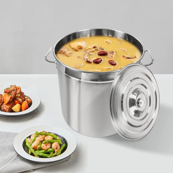 Rostfritt Stål Kokkärl, 53Qt Kapacitet, Hög Värmebeständighet, Lätt att Rengöra