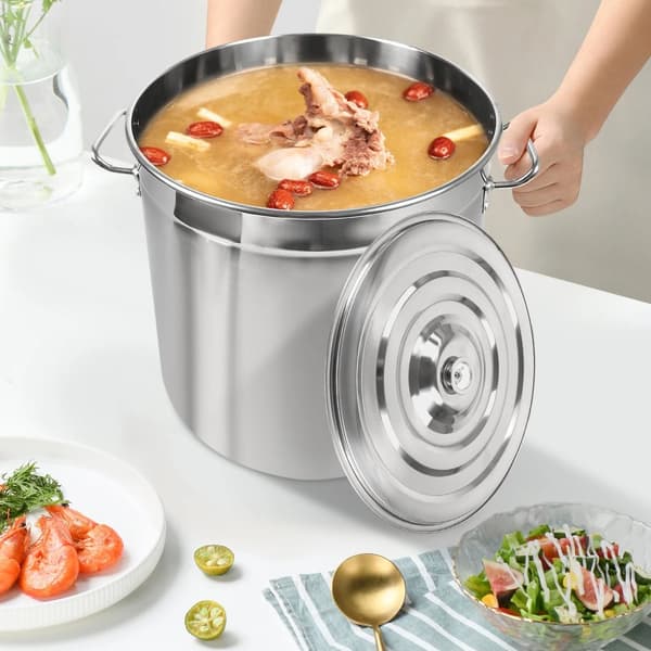 Rostfritt Stål Kokkärl, 53Qt Kapacitet, Hög Värmebeständighet, Lätt att Rengöra