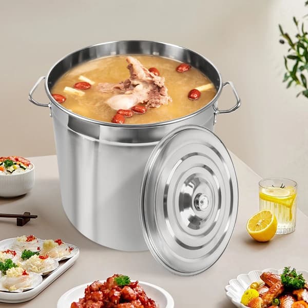 Rostfritt Stål Kokkärl, 53Qt Kapacitet, Hög Värmebeständighet, Lätt att Rengöra