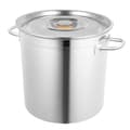 Miniatyrbild 2 av 2: Rostfritt Stål Soppa Kastrull, 35L Kapacitet, Polerad Modern Design,Silver