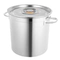 Miniatyrbild 1 av 2: Rostfritt Stål Soppa Kastrull, 35L Kapacitet, Polerad Modern Design,Silver