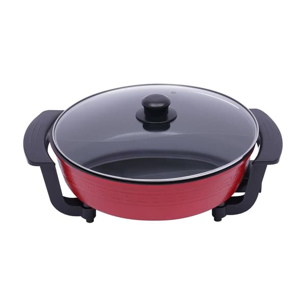 Hot Pot, Stor Kapacitet 6L, 31cm Diameter, Multifunktionel Madlavning,Rød