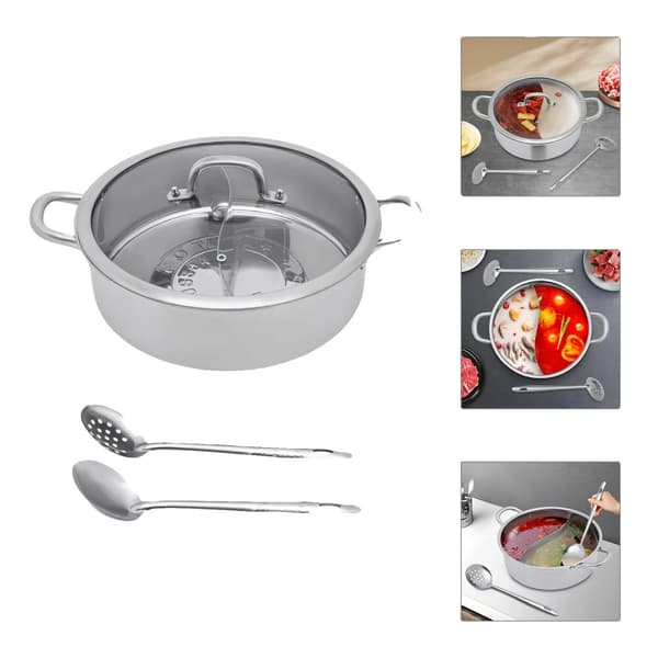 Hot Pot-köksredskap, dubbel-sidig avdelare, lättvikts rostfritt stål