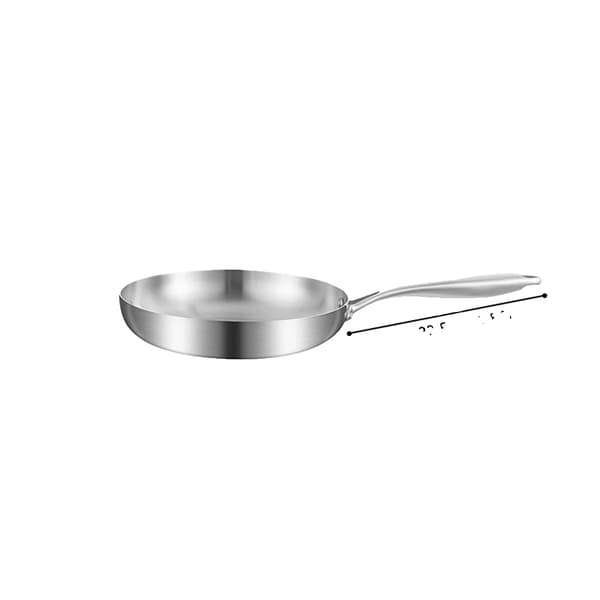 Ruostumattomasta teräksestä valmistettu paistinpannu, 24 cm halkaisija, tasainen lämpöjakautuminen, monipuolinen ruoanlaitto,28cm, 24cm