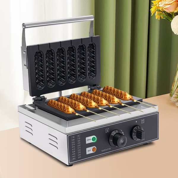 Korvmaskin, 1500W effekt, justerbar temperatur, 6 korvformar